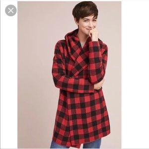 Field & Flower Buffalo Plaid Sweater Coat
